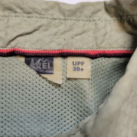 REI Women's Green Button-Up Shirt UPF 30+ Outdoor Hiking - Picture 8 of 11
